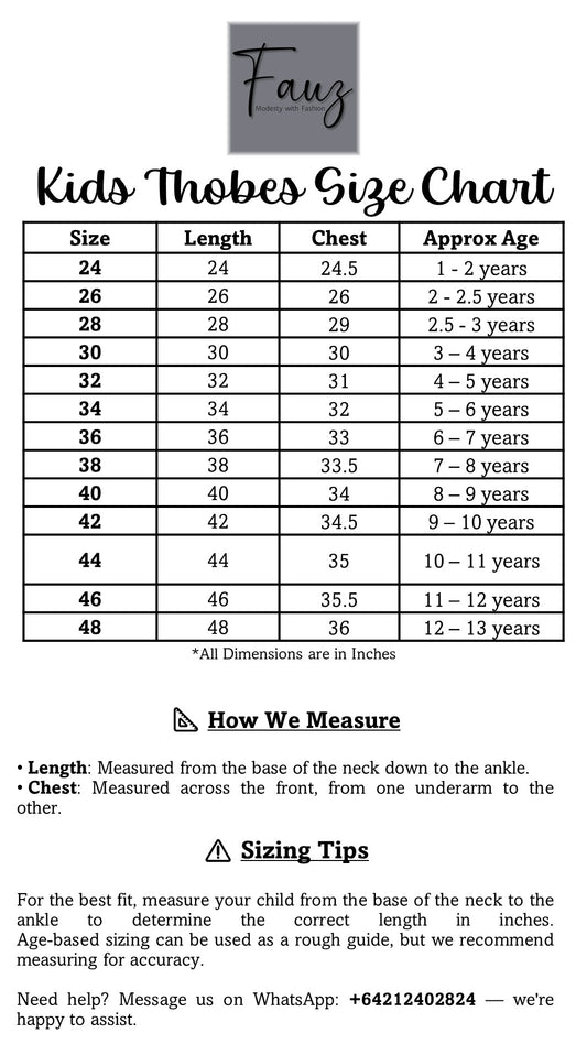 Kids Thobes - Modest Style for Every Moment