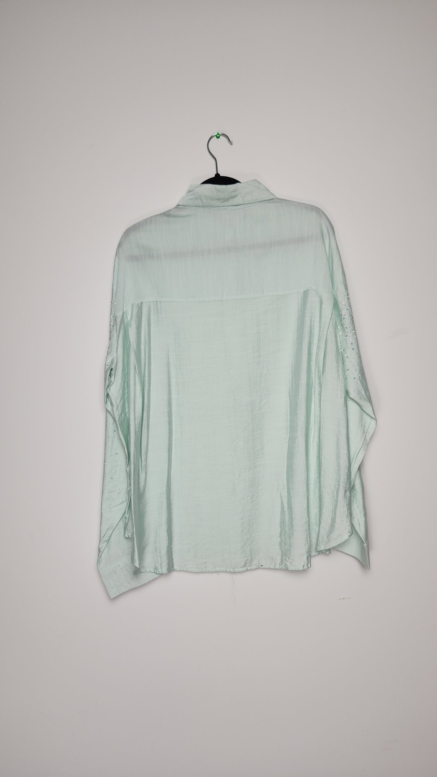 Embellished Long-Sleeve Button-Up Shirt