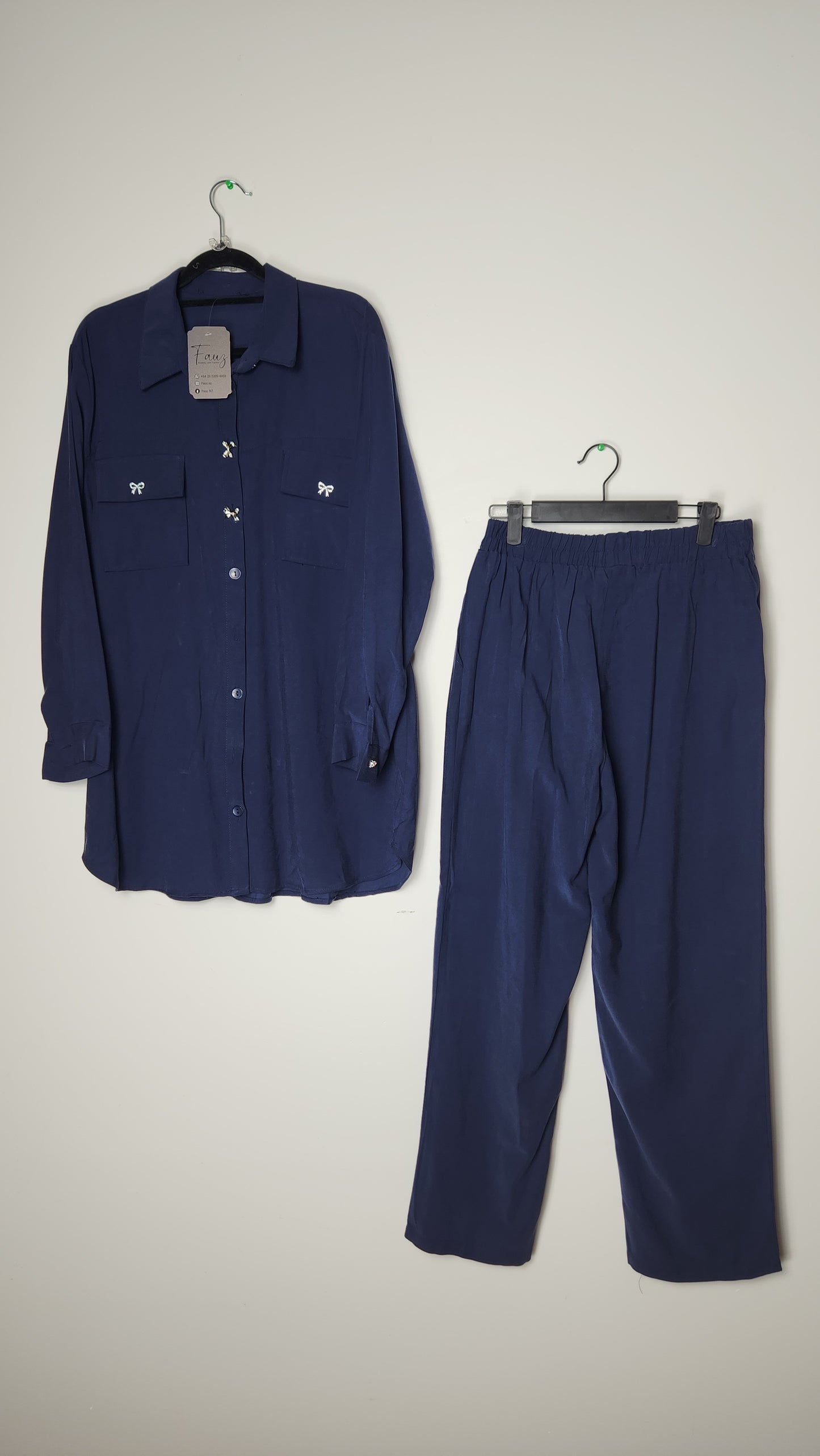 Two-Piece Button-Down Cord Set