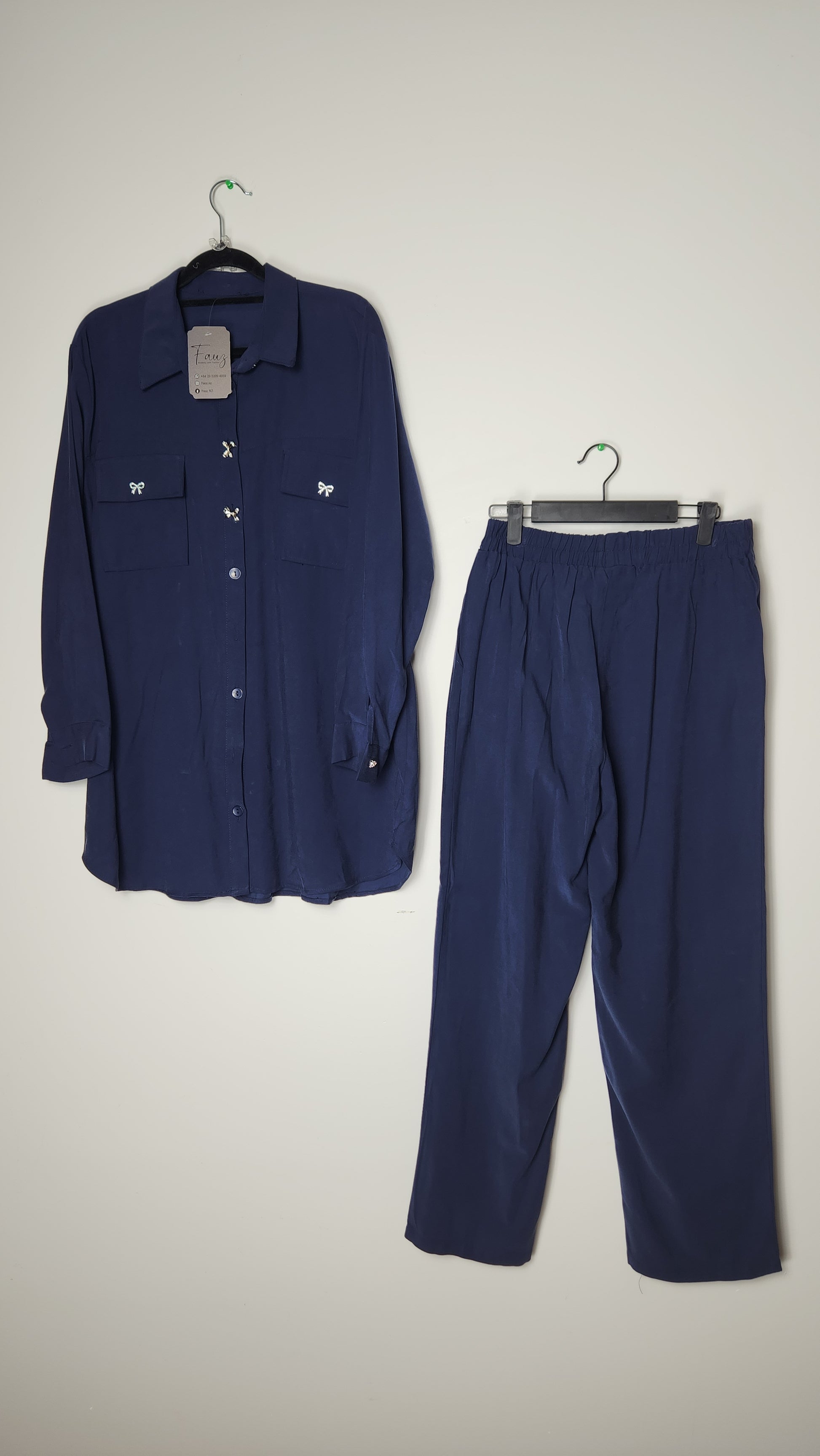 Two-Piece Button-Down Cord Set
