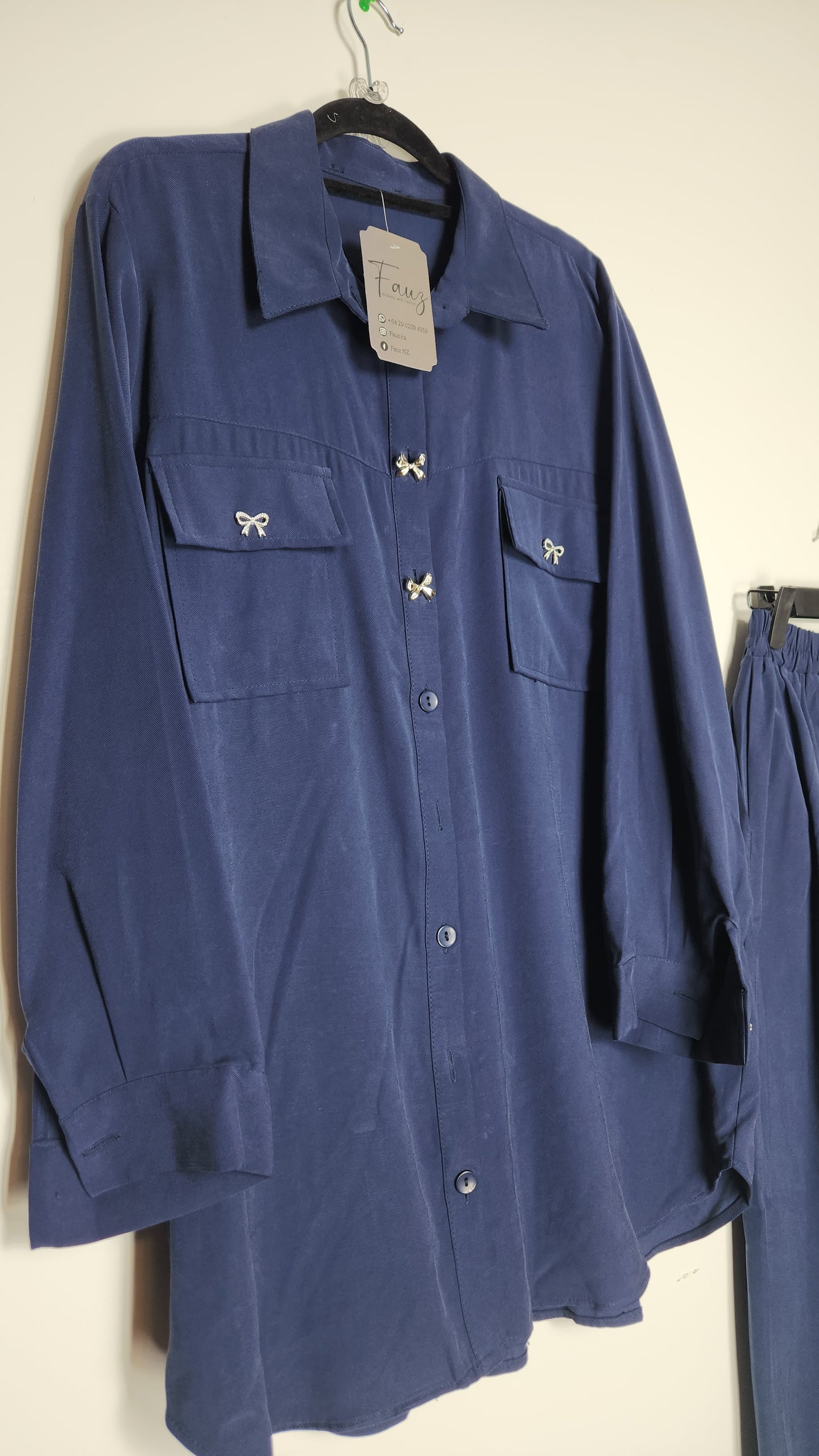 Two-Piece Button-Down Cord Set