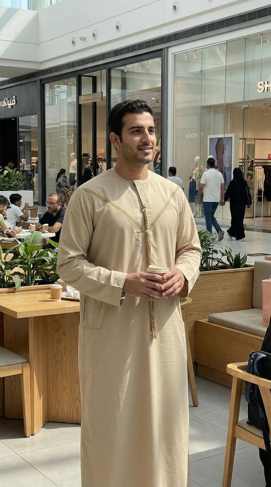 Luxury Omani jhubba thobe – cultural heritage fashion – NZ, Australia & Fiji