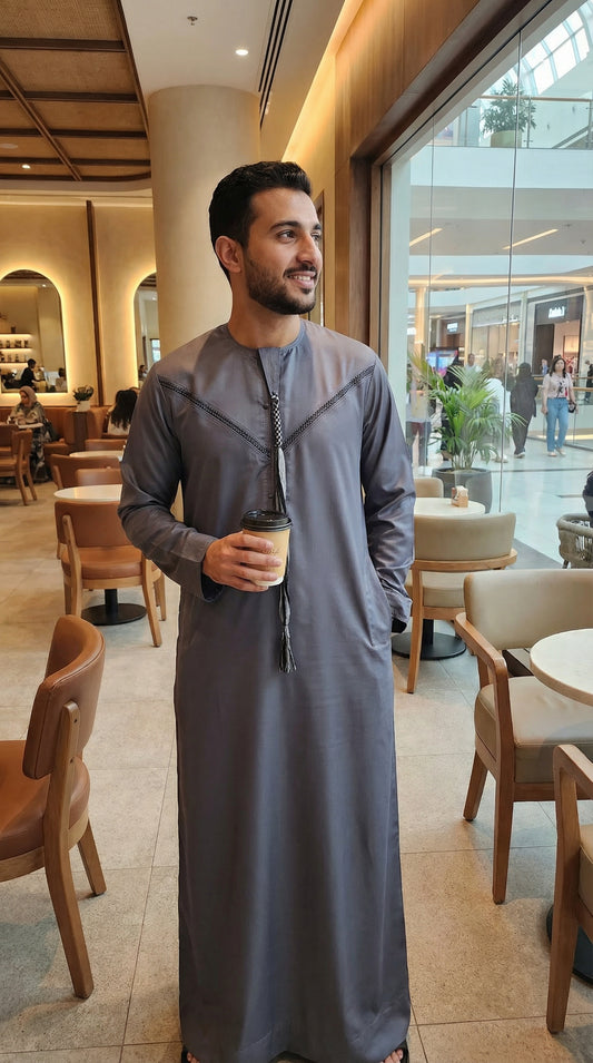 Luxury Omani jhubba thobe – cultural heritage fashion – NZ, Australia & Fiji