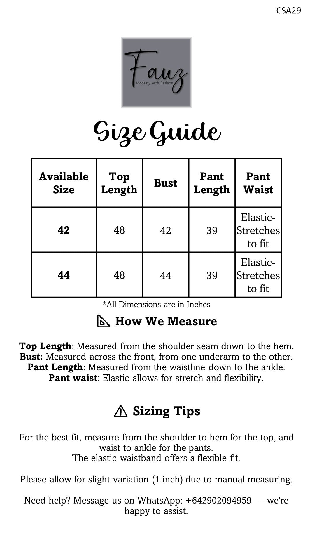 Stylish women’s cord set – premium modest outfit – NZ, Australia & Fiji