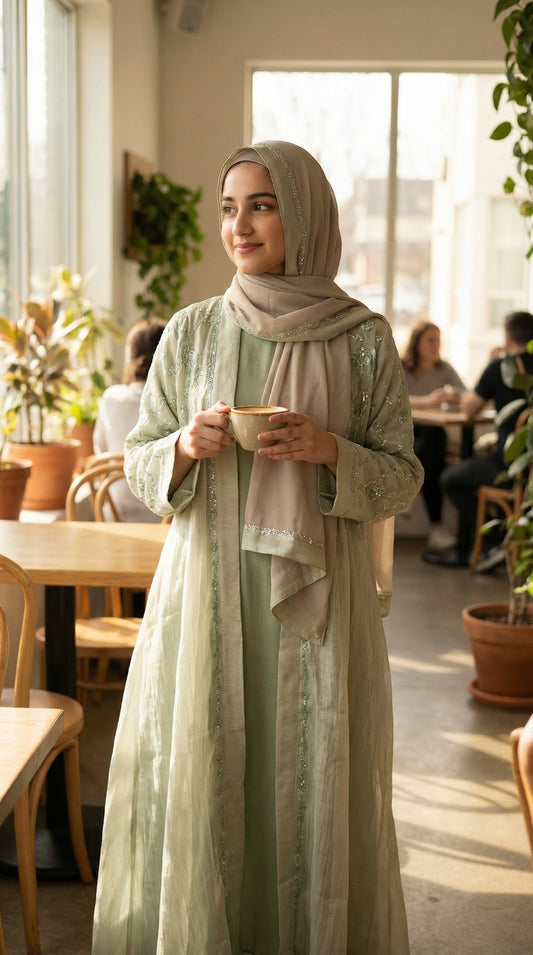 Luxury butterfly abaya – flowing modest dress for women – NZ, Australia & Fiji