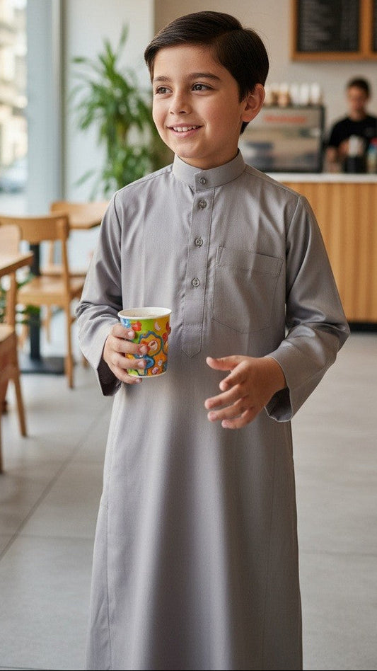 Stylish jubba thobe for boys, teens, and men—blending heritage from UAE, Oman, and Morocco with modern tailoring. Designed for modest fashion lovers in Australia, New Zealand, and global Islamic communities.